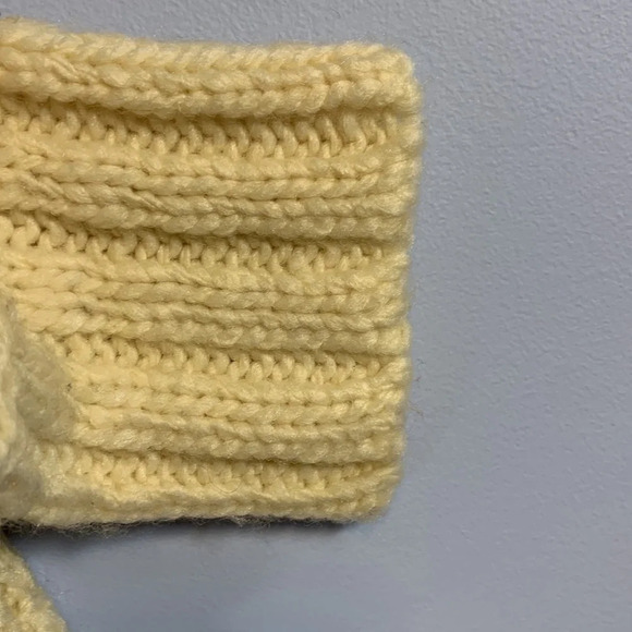 American eagle size medium cream chunky knit fishermans sweater crewneck wool - Picture 10 of 11